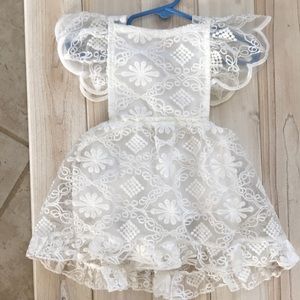 White lace infant dress